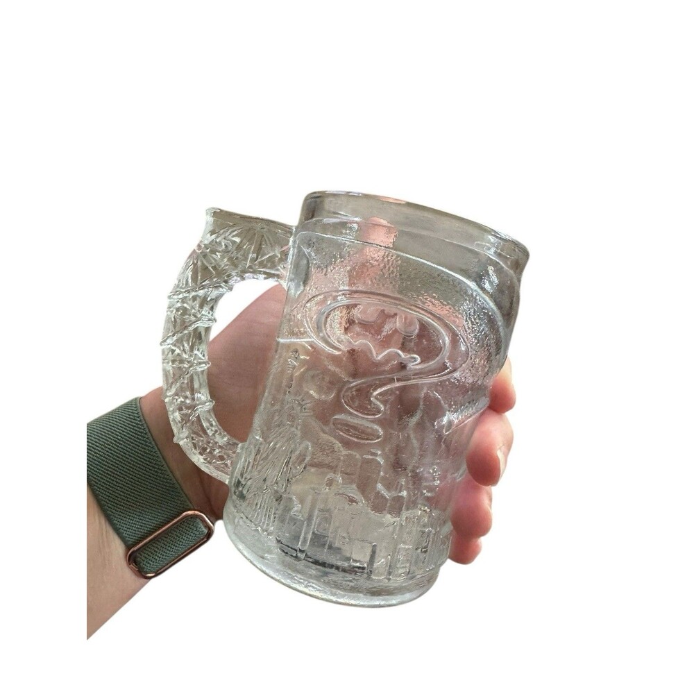 McDonalds Mug Cup Batman Forever 1995‎ Batman Glass Vintage Collectors - Picture 3 of 8